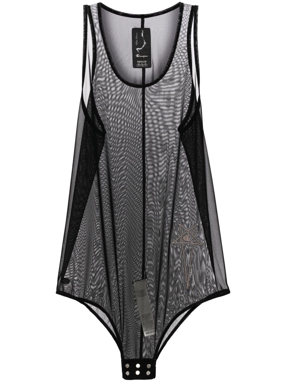 Rick Owens 细罗纹坦克背心 - 黑色