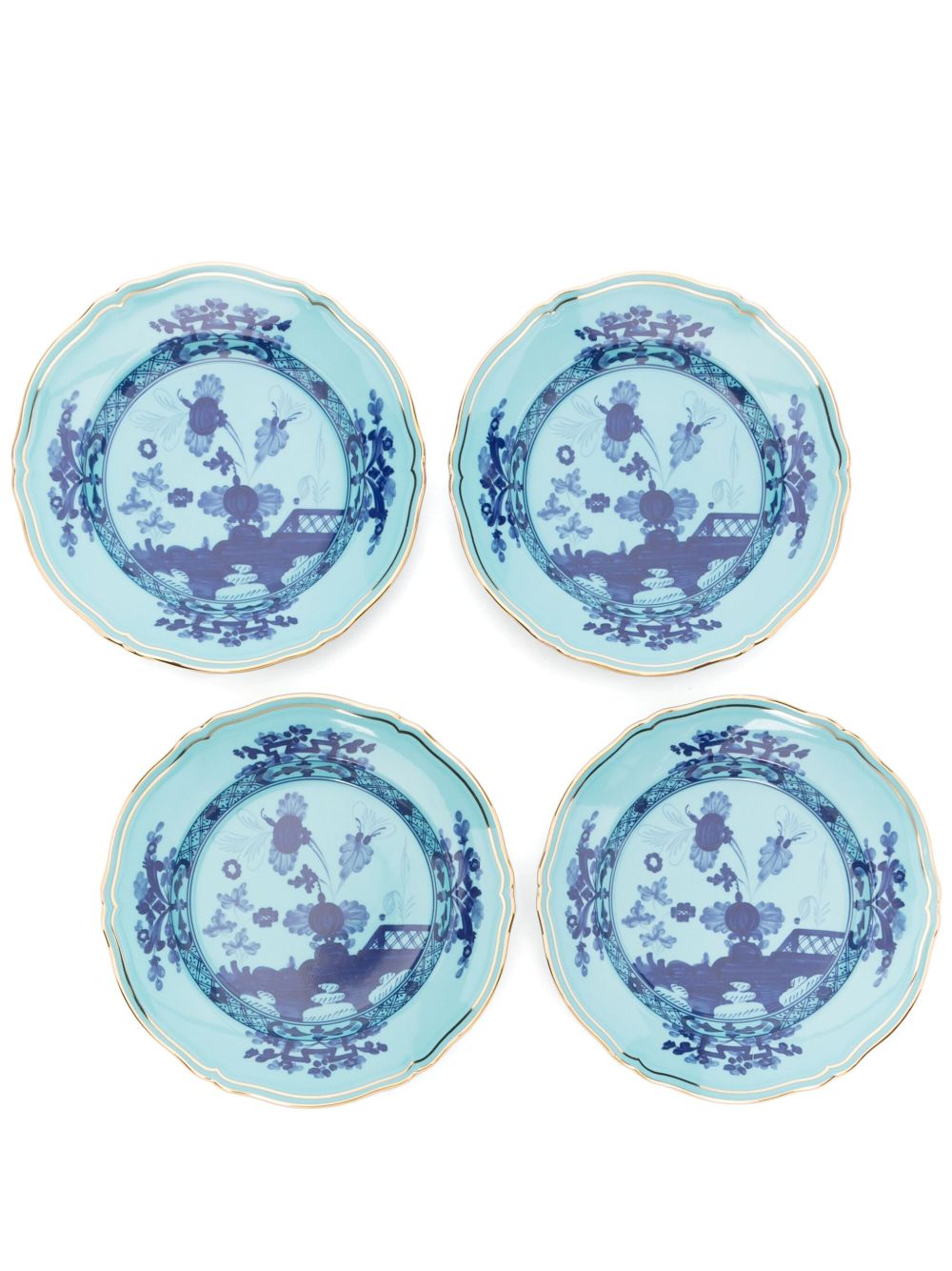 GINORI 1735 Oriente Italiano 盘（四件装） - 蓝色