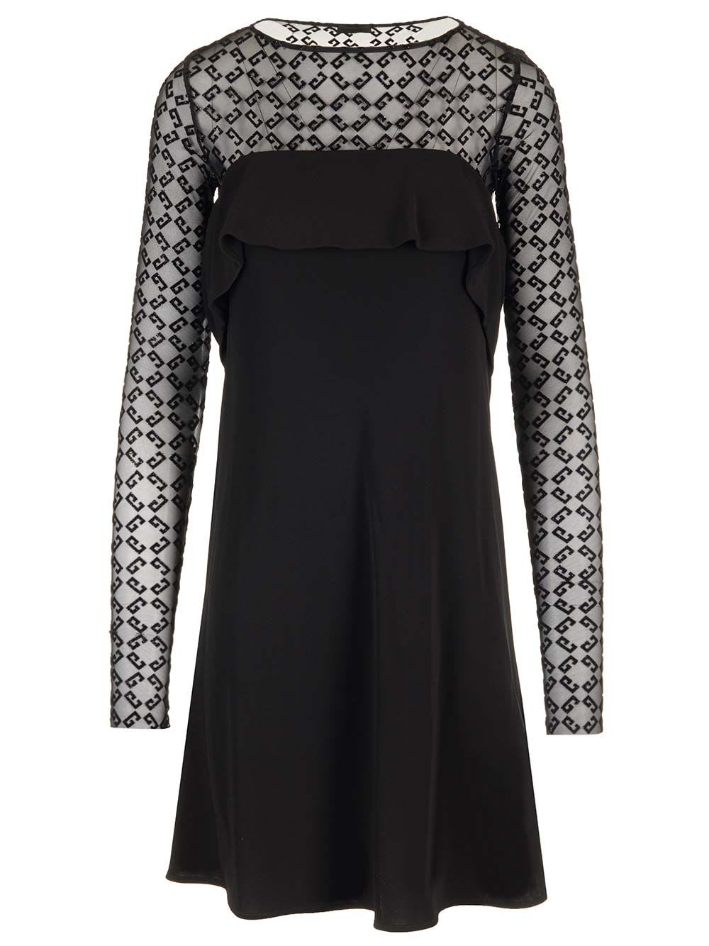 Givenchy Jersey And Tulle Mini Dress