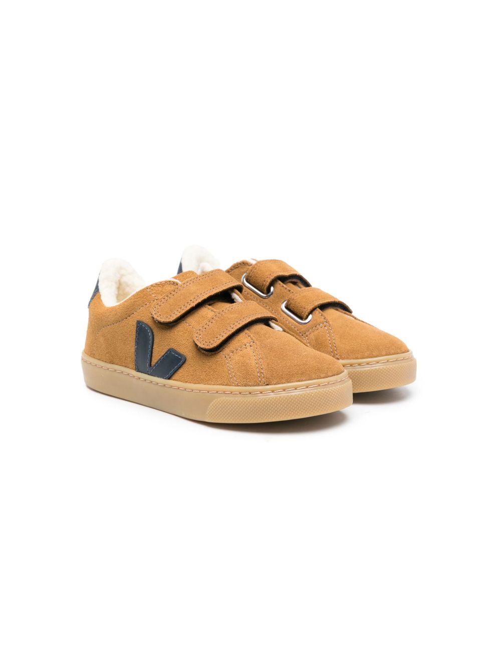 VEJA Kids Esplar 皮质运动鞋 - 褐色