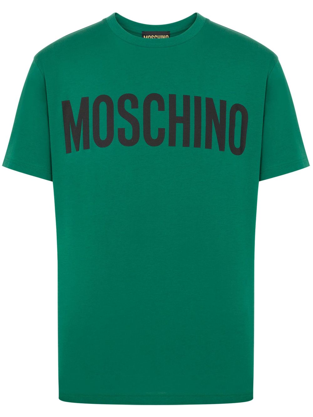 Moschino logo印花棉T恤 - 绿色