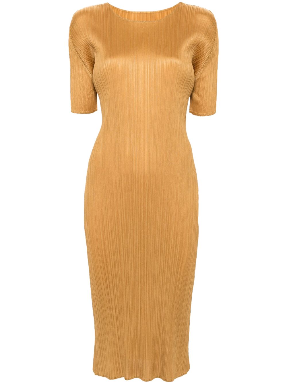 Pleats Please Issey Miyake Monthly Colors May 细褶连衣裙 - 黄色