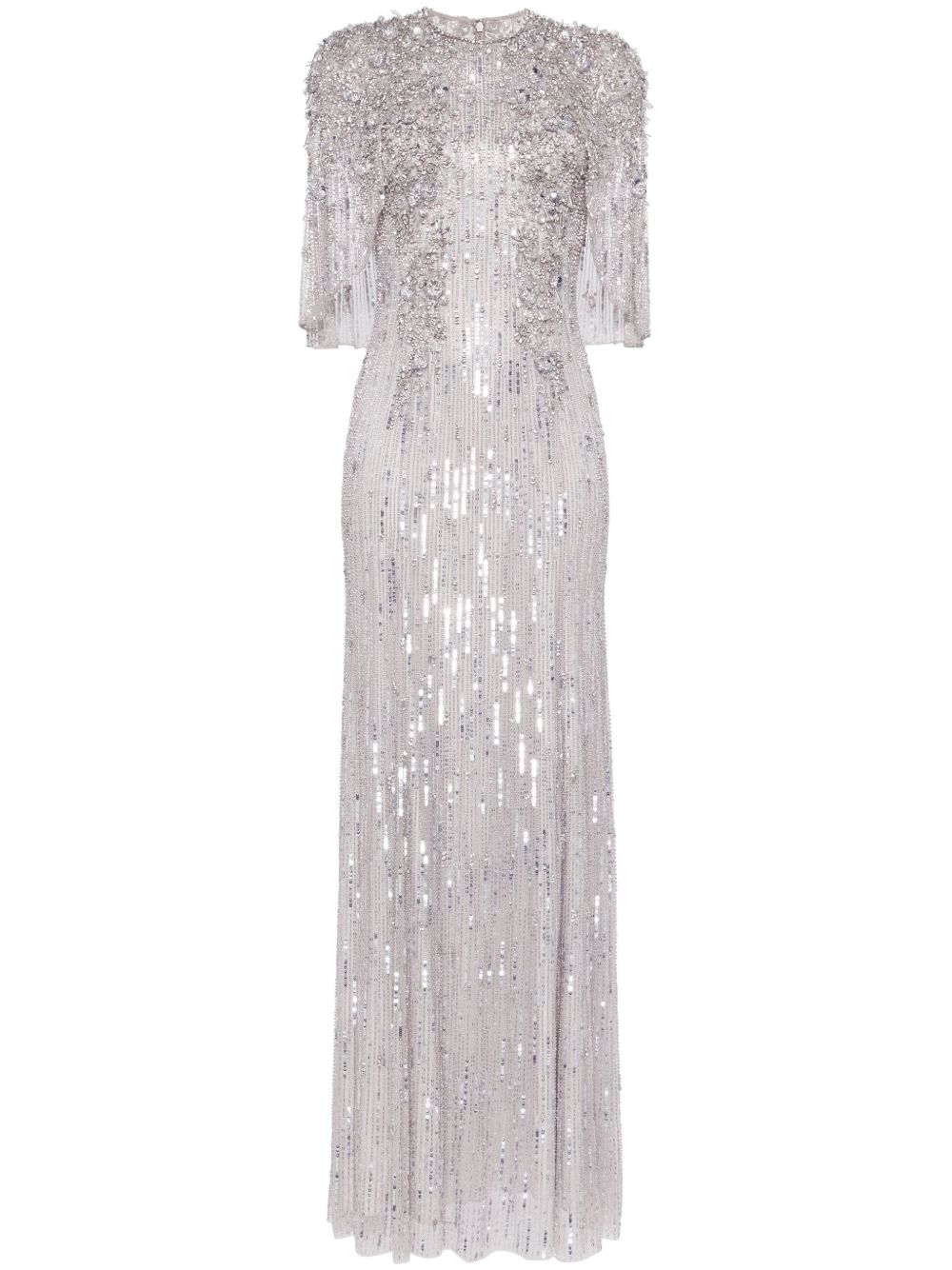 Jenny Packham Astra 晶饰礼服 - 灰色