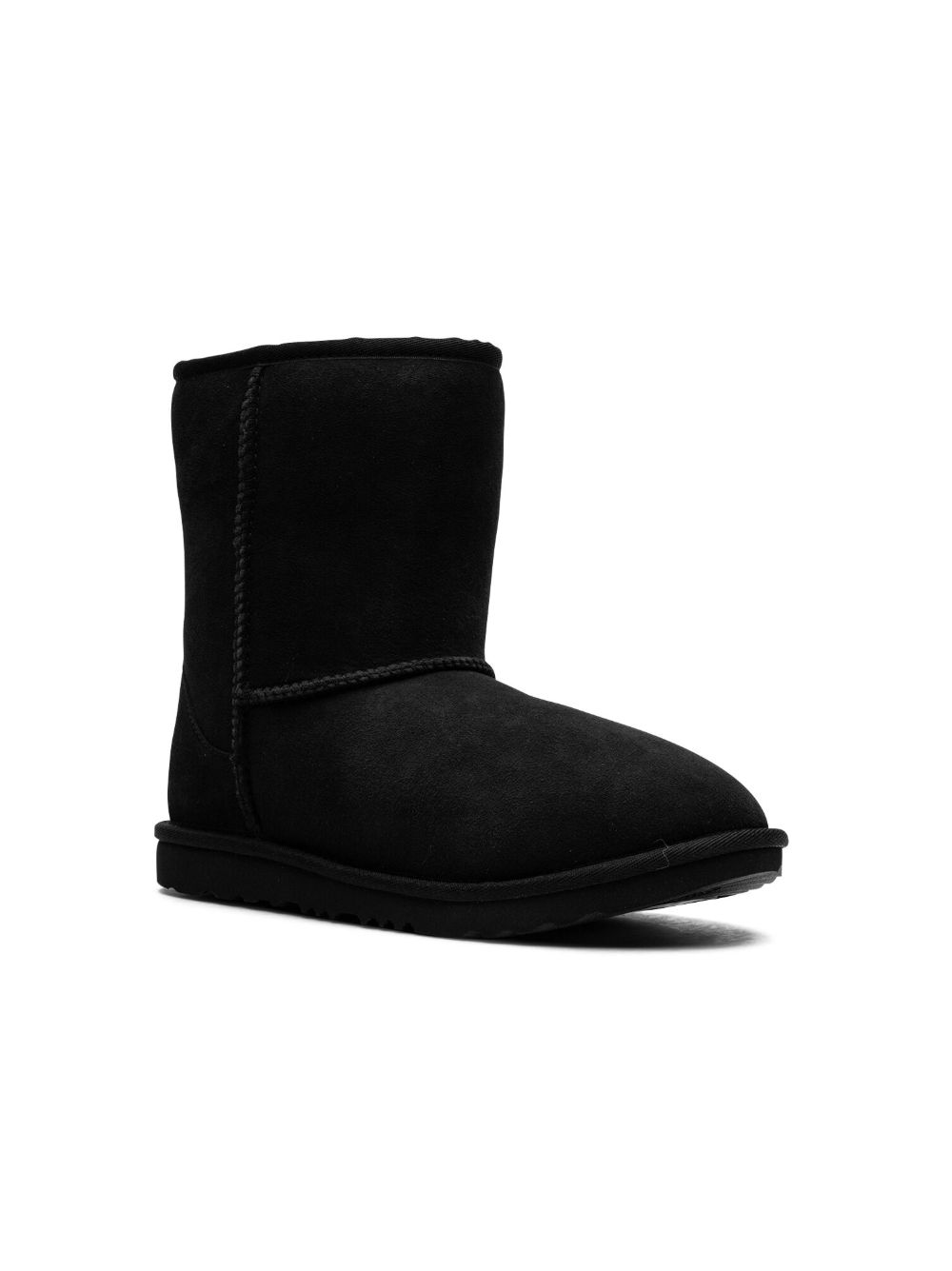 UGG Kids 皮毛内衬靴子 - 黑色
