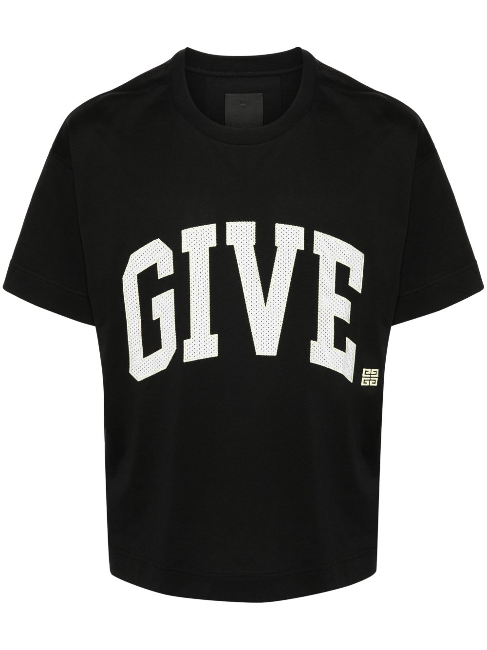 Givenchy logo刺绣棉T恤 - 黑色