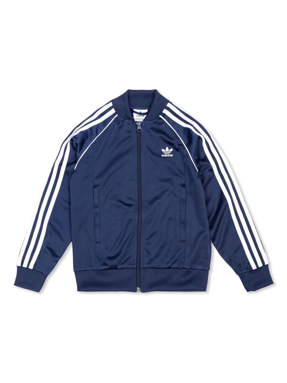 adidas Kids 三条纹飞行员夹克 - 蓝色