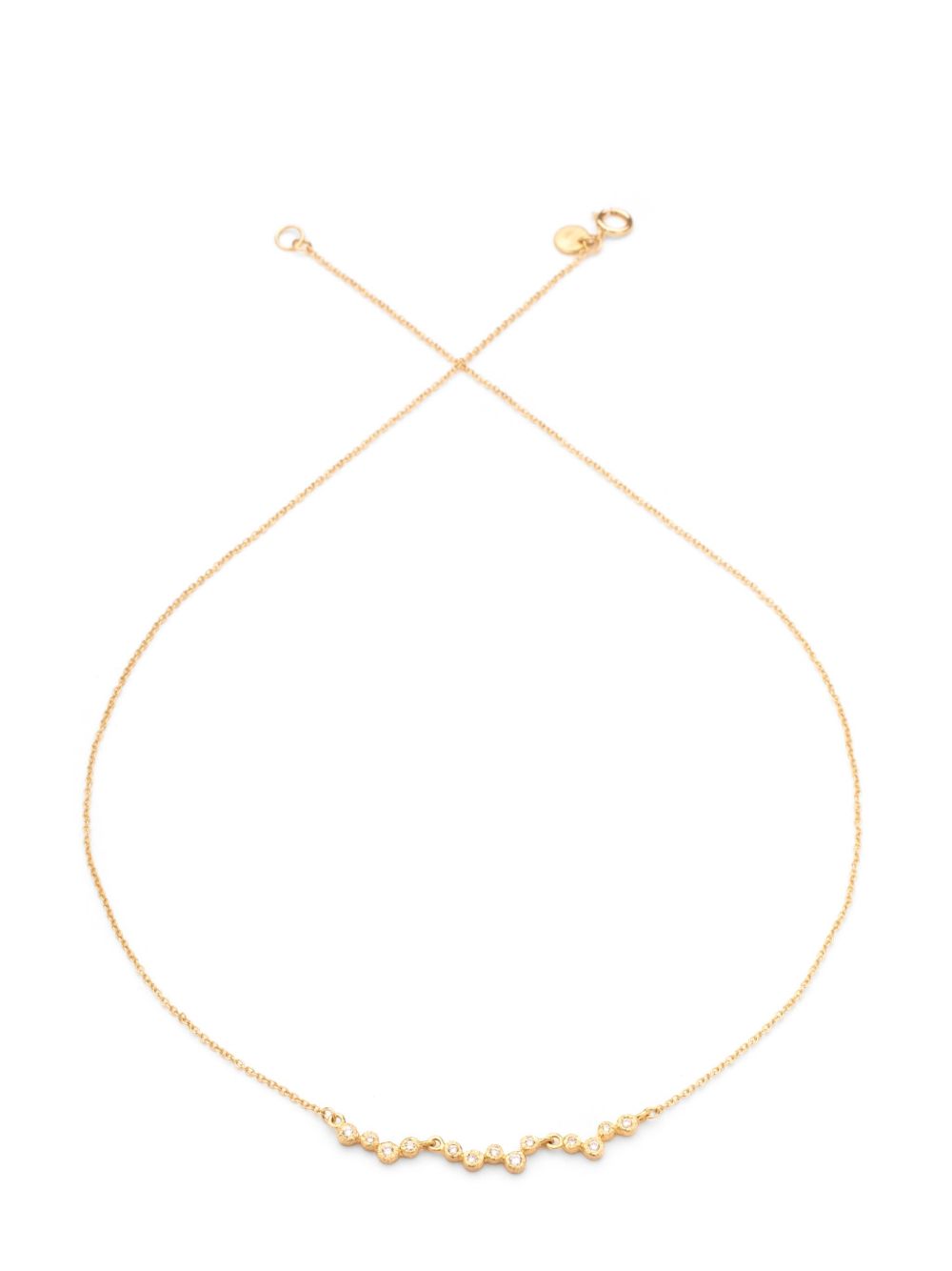 Yasuko Azuma 18kt yellow gold diamond necklace - 金色