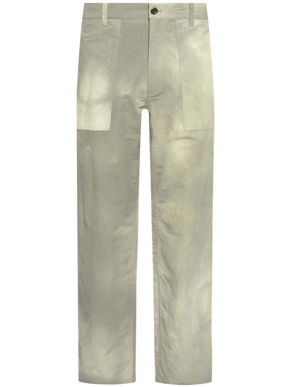Norse Projects 漂白效果直筒长裤 - 绿色