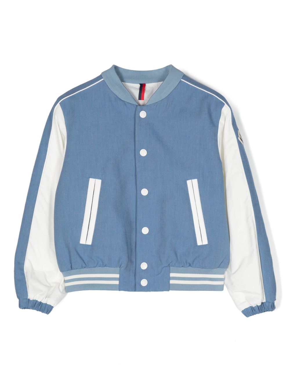 Moncler Enfant Kobby 牛仔飞行员夹克 - 蓝色