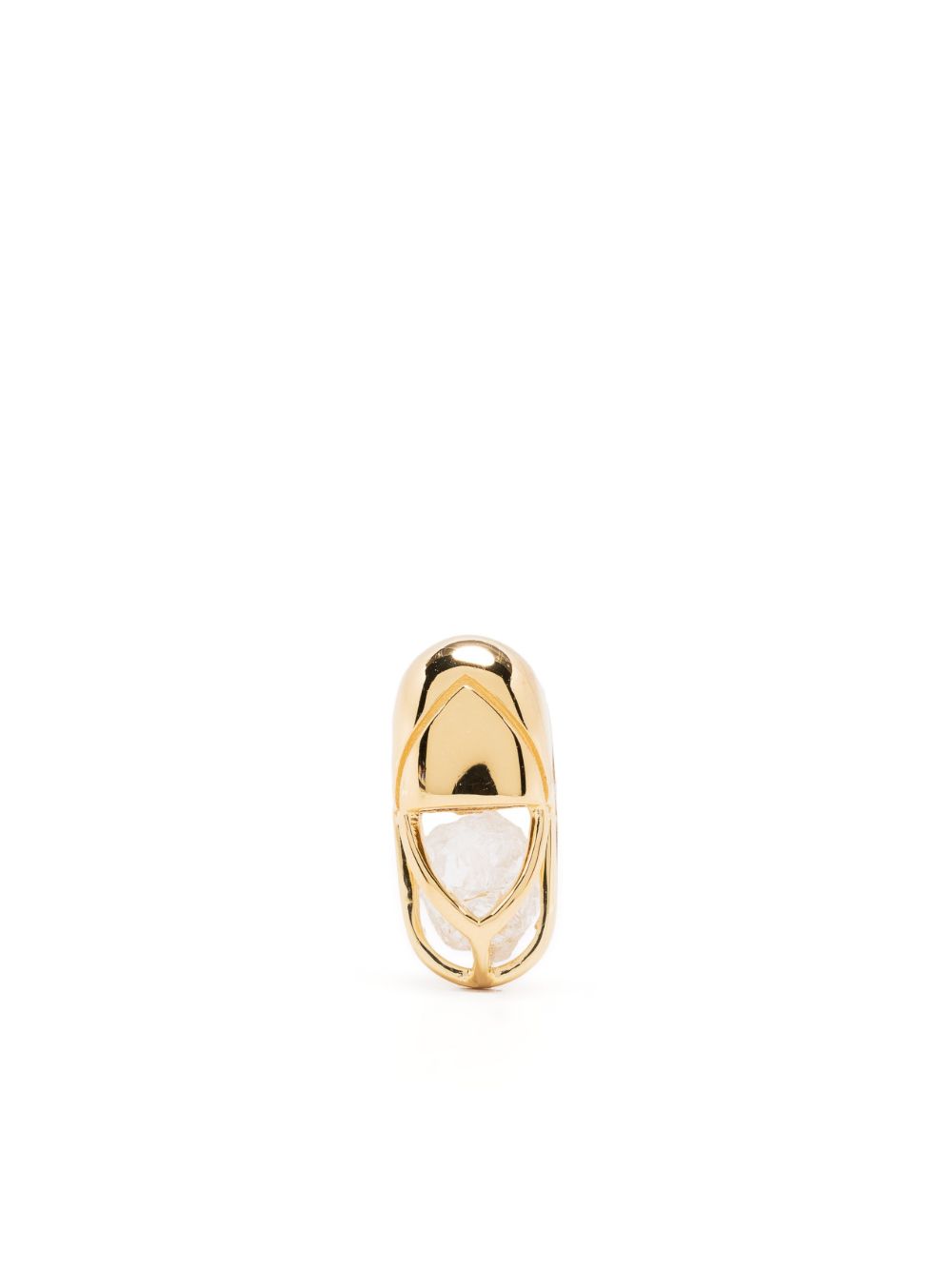 Capsule Eleven Quartz 胶囊造型耳环 - 金色