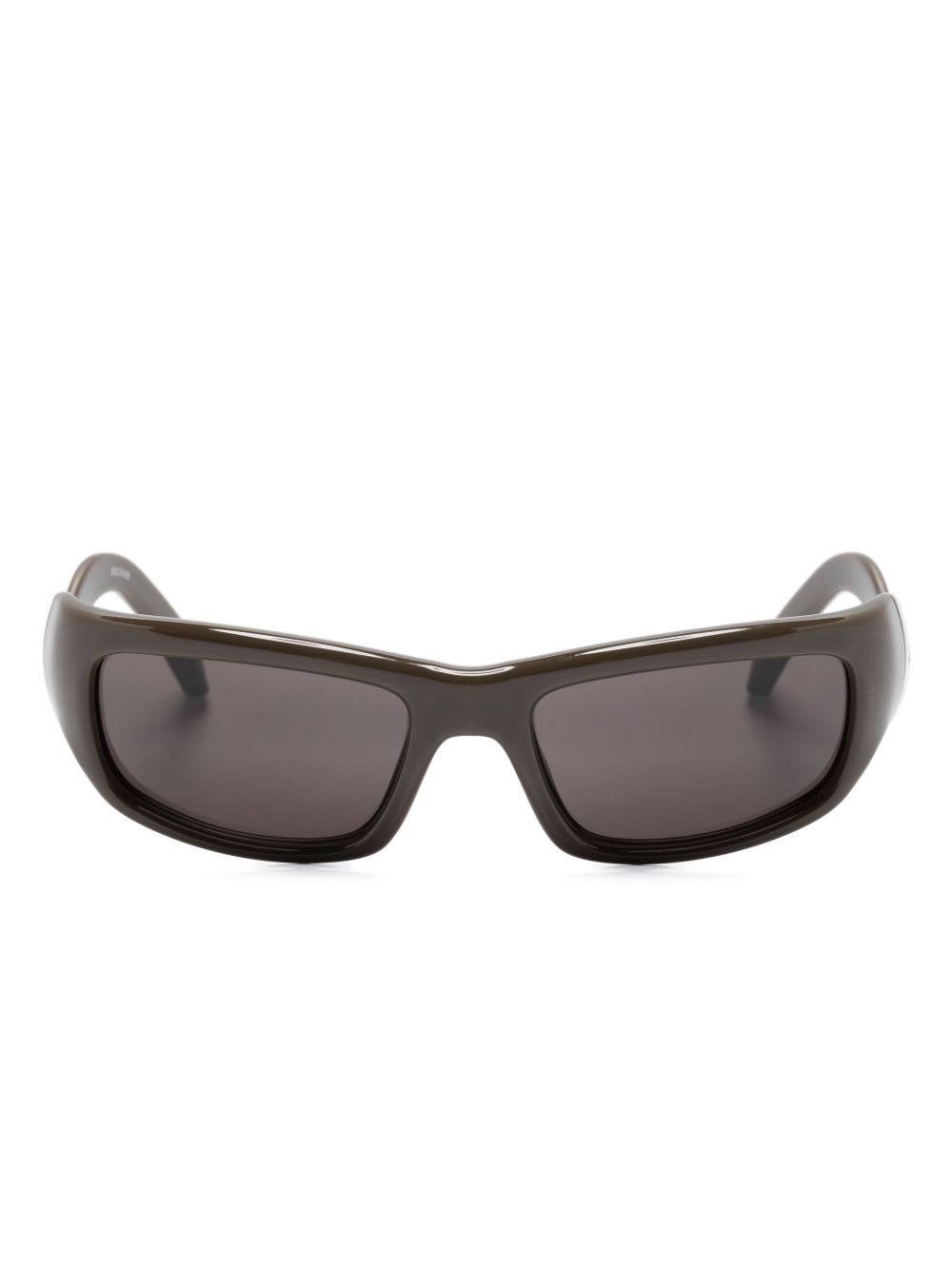 Balenciaga Eyewear Hamptons 长方形框太阳眼镜 - 褐色
