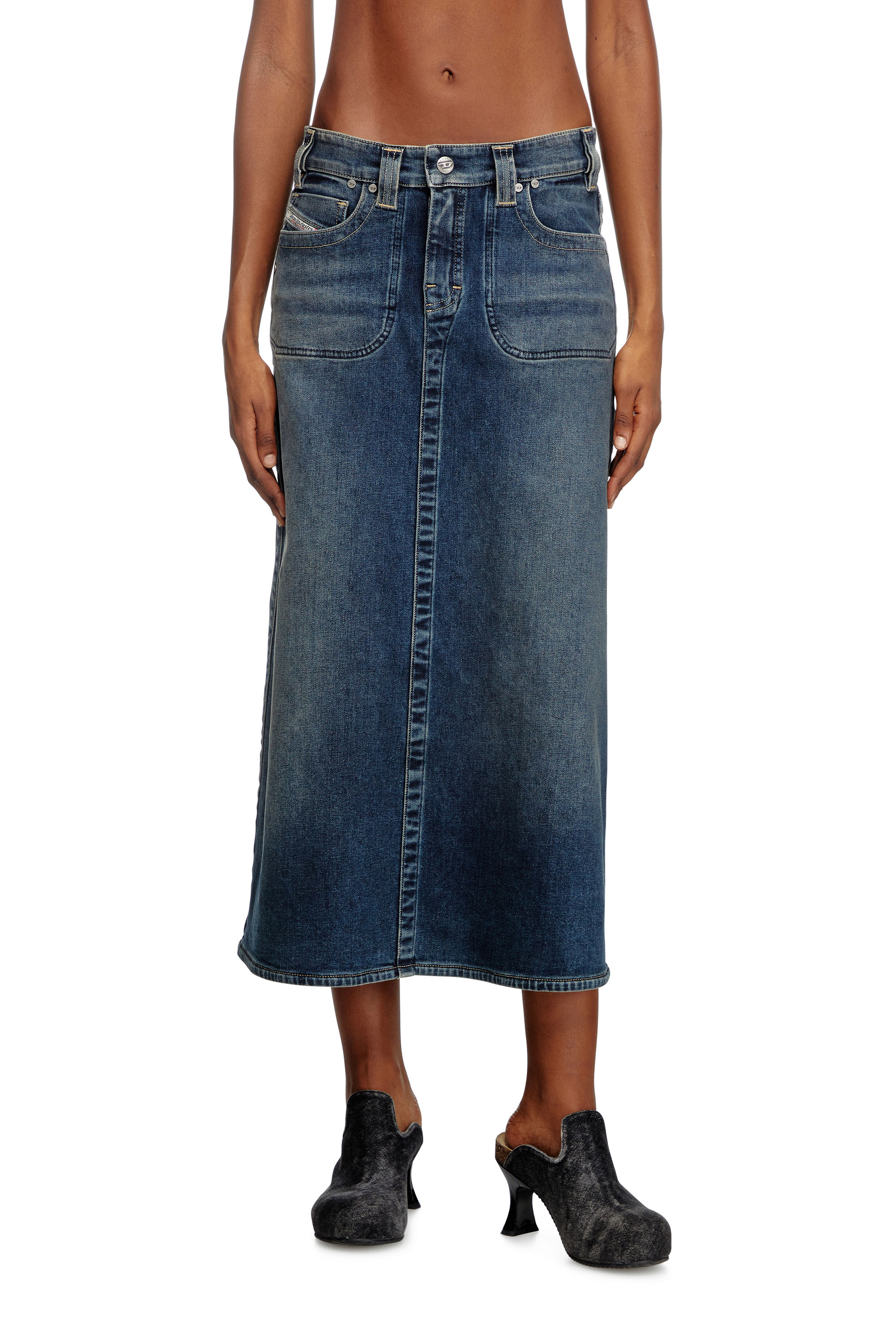 Diesel - Midi skirt in Rehab denim - Skirts - Woman - Blue