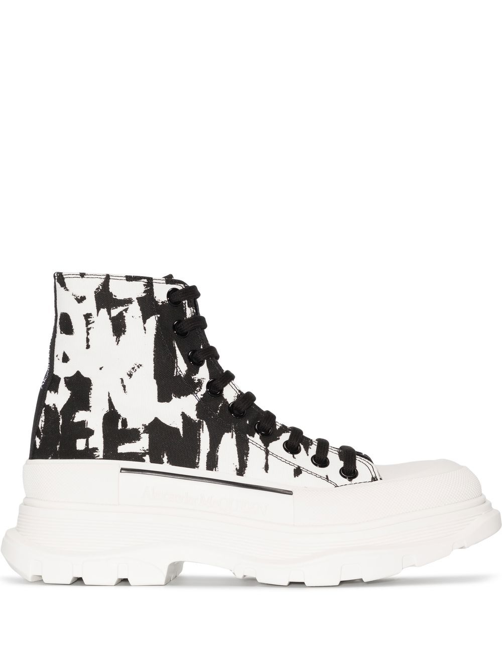 Alexander McQueen 亚历山大·麦昆 Treadslick 涂鸦印花运动鞋 - 白色