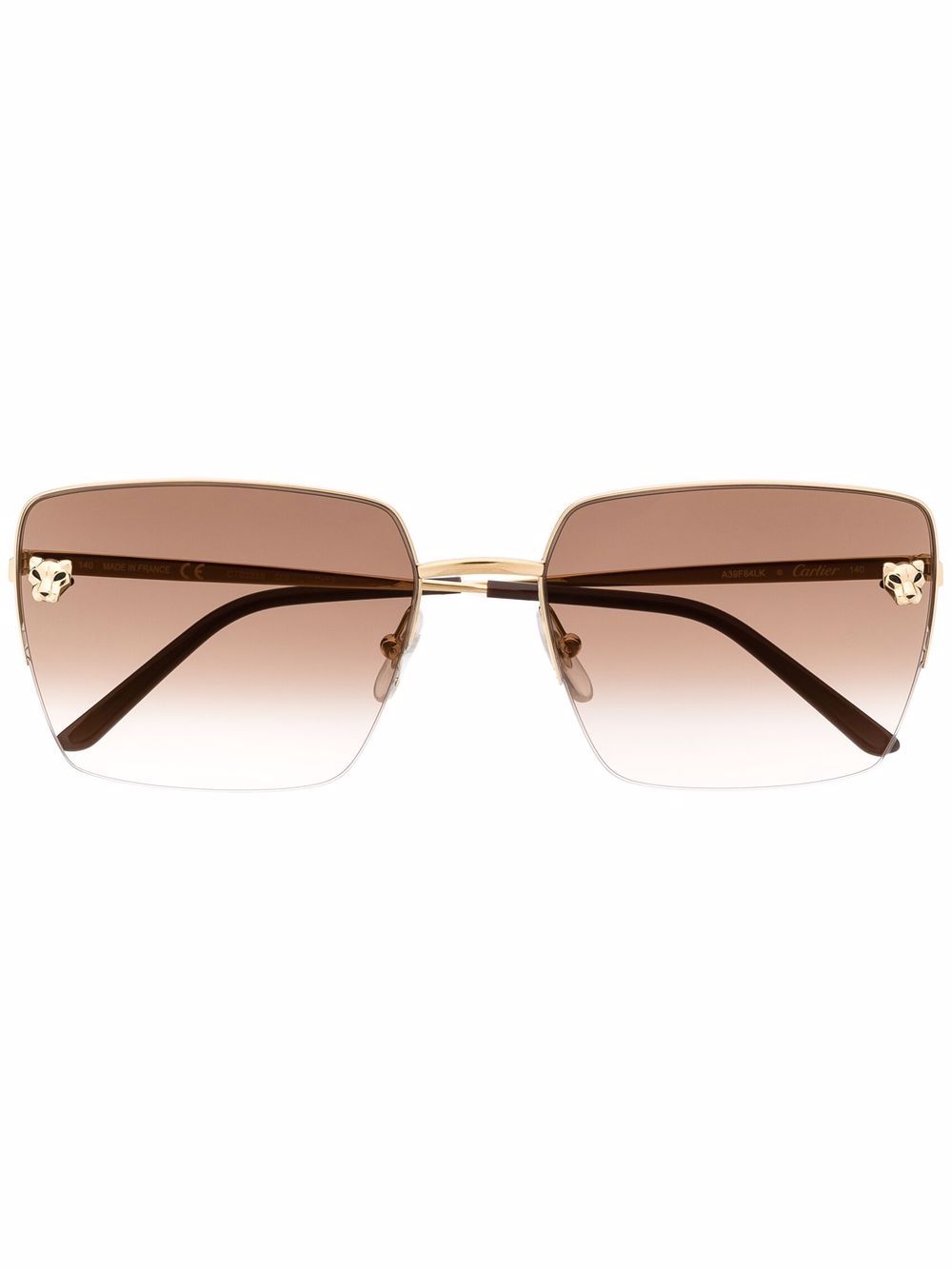 Cartier Eyewear Panthère 方框太阳眼镜 - 金色