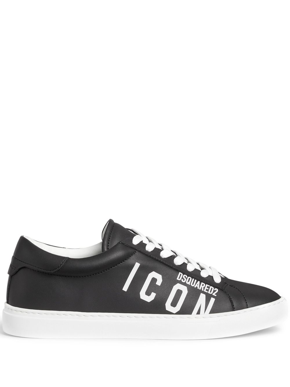 DSQUARED2 Icon logo印花低帮运动鞋 - 黑色