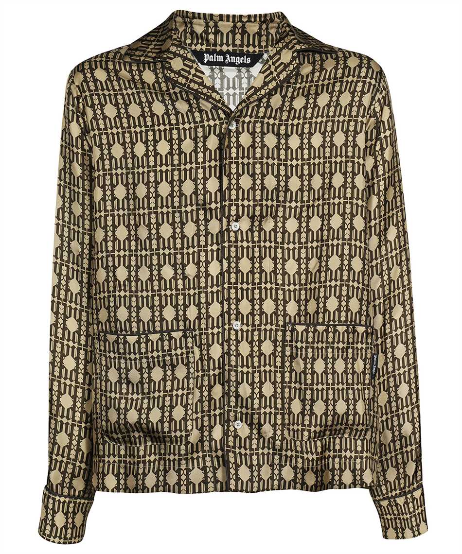 Palm Angels Printed Silk Pajama Blouse