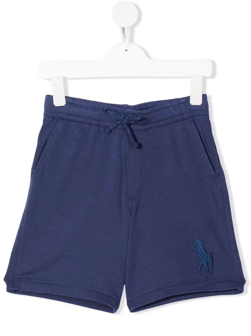 POLO RALPH LAUREN KIDS Big Pony 刺绣运动短裤 - 蓝色