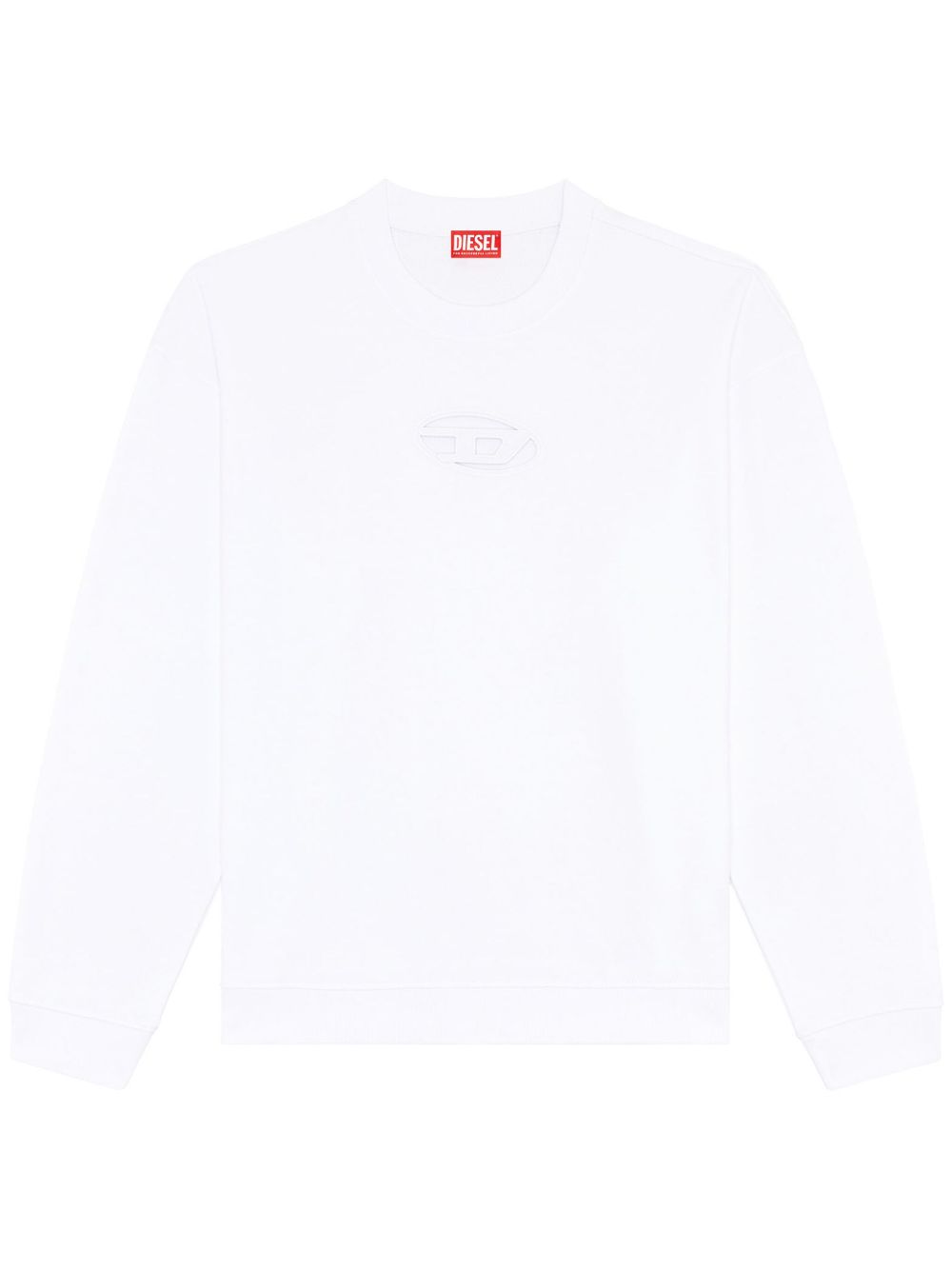 Diesel logo镂空卫衣 - 白色