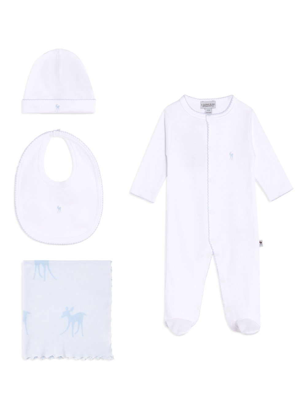 G.H. Hurt&Son Kids Fawn 连体衣套装 - 白色