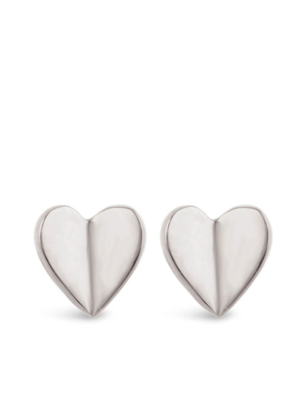 Dinny Hall Bijou Folded Heart 耳钉 - 银色