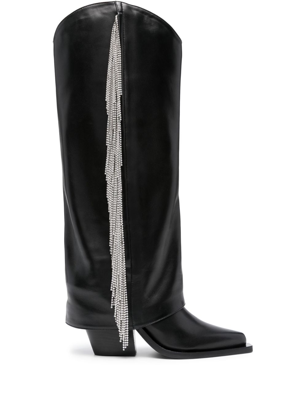 Le Silla Jewel 高跟皮靴 - 黑色