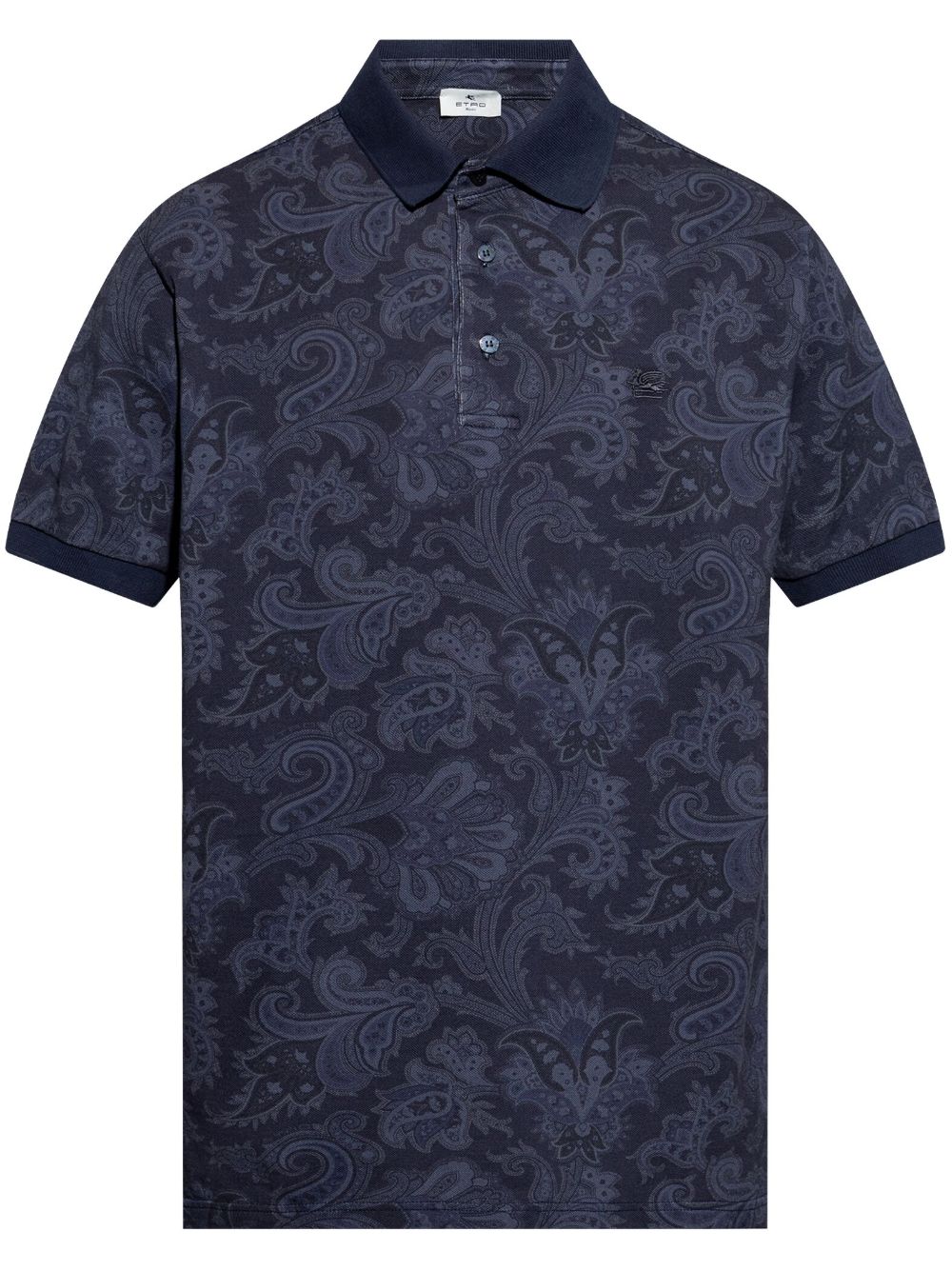 ETRO 佩斯理印花polo衫 - 蓝色