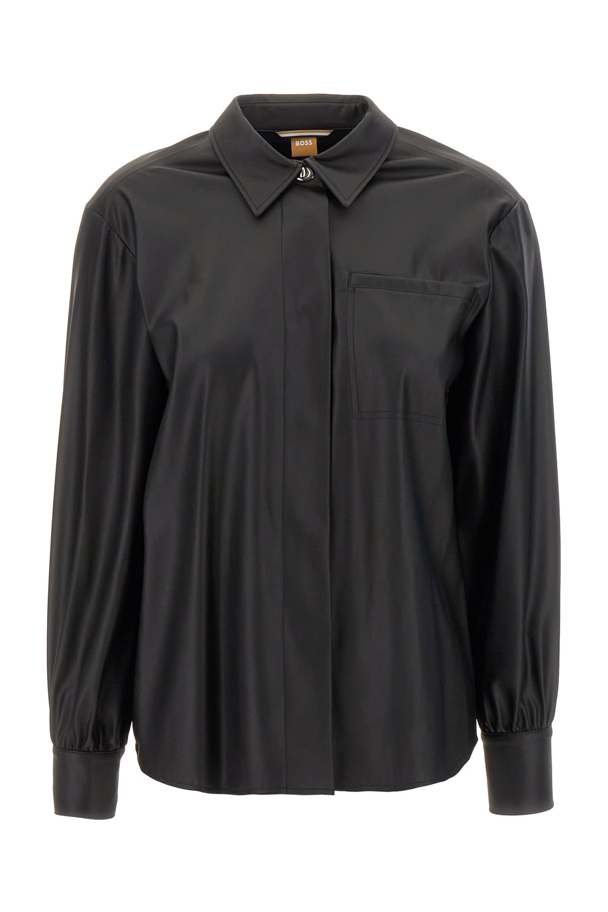 Hugo Boss Black Synthetic Leather Shirt