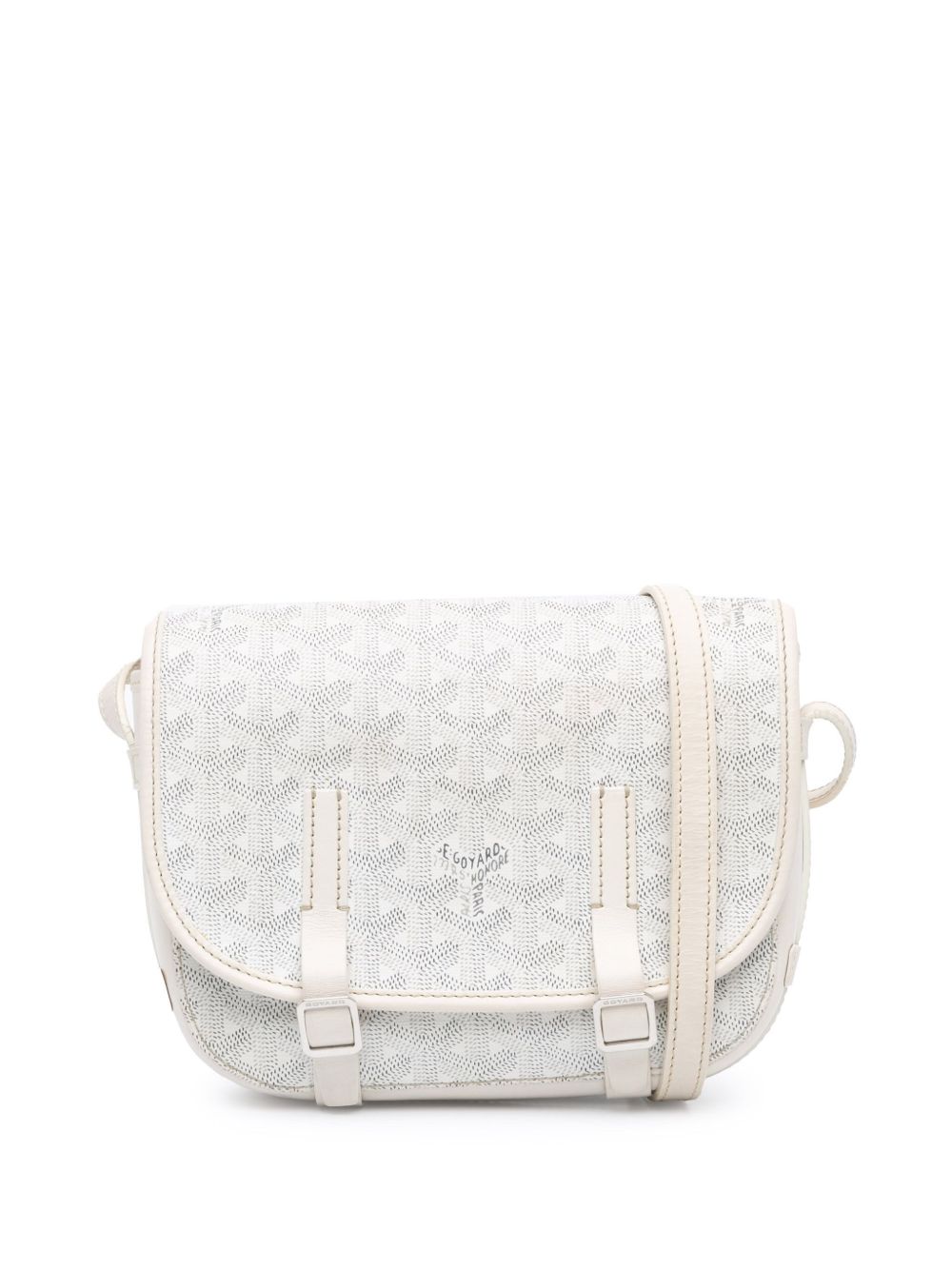 Goyard Pre-Owned Goyardine Belvedere PM 斜挎包（2017年典藏款） - 白色