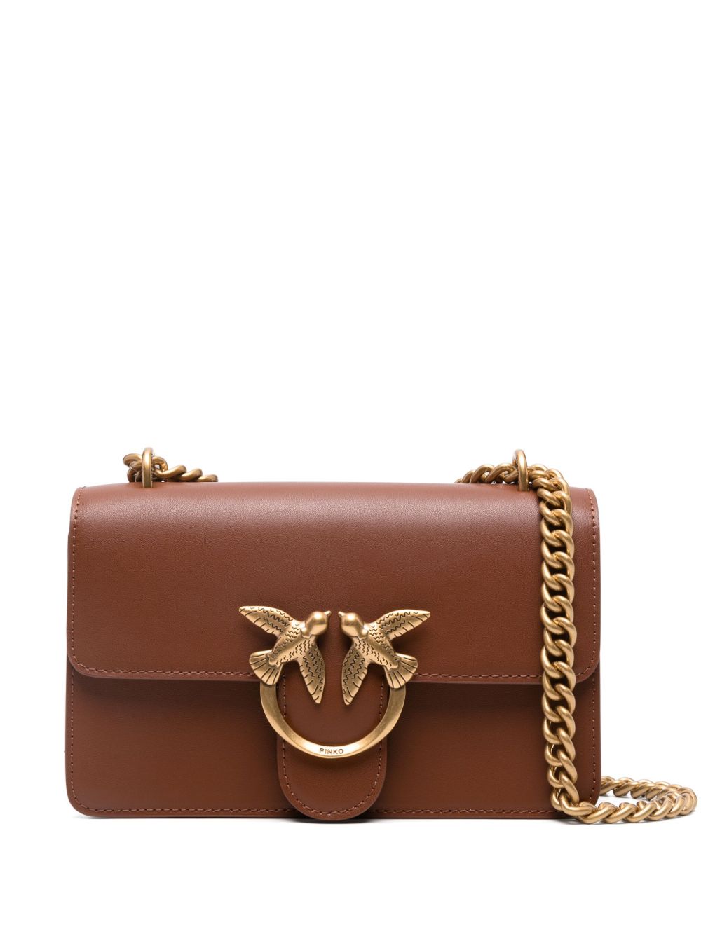 PINKO Love Bag One Simply 迷你斜挎包 - 褐色