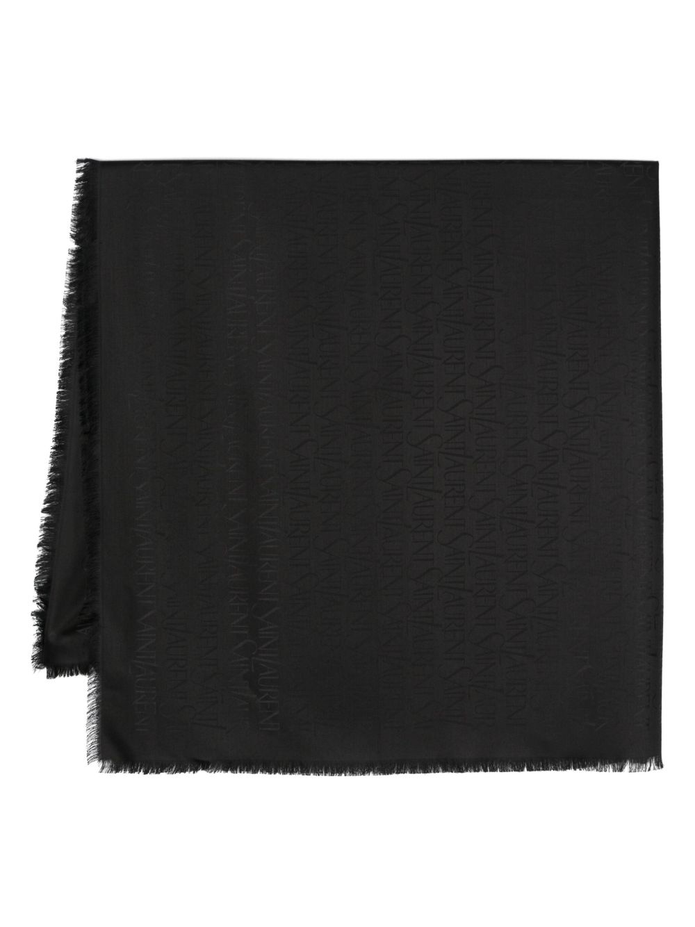 Saint Laurent 提花方形围巾 - 黑色