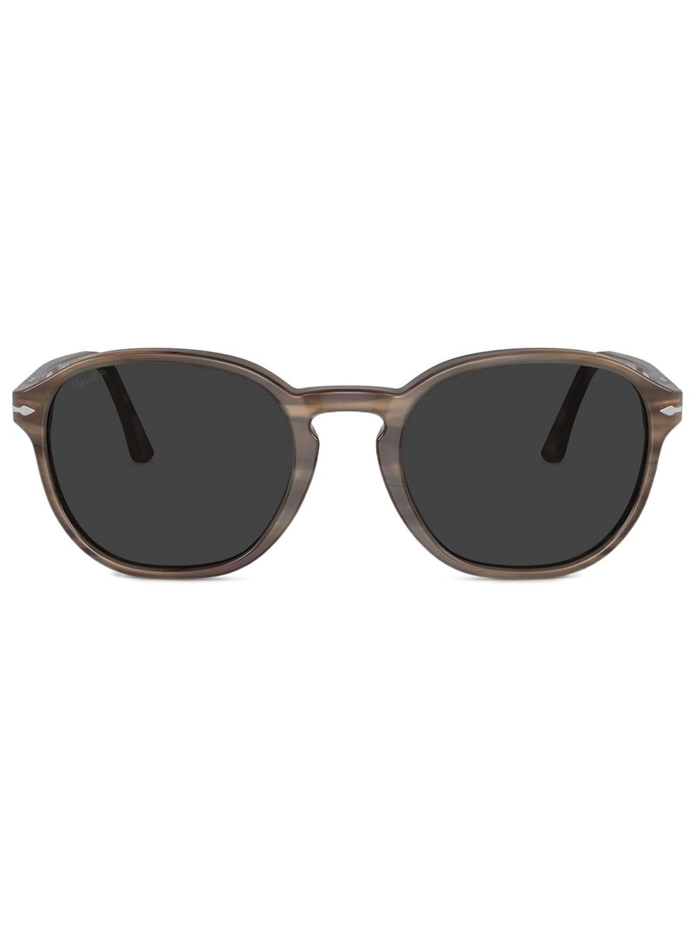 Persol 圆框太阳眼镜 - 褐色