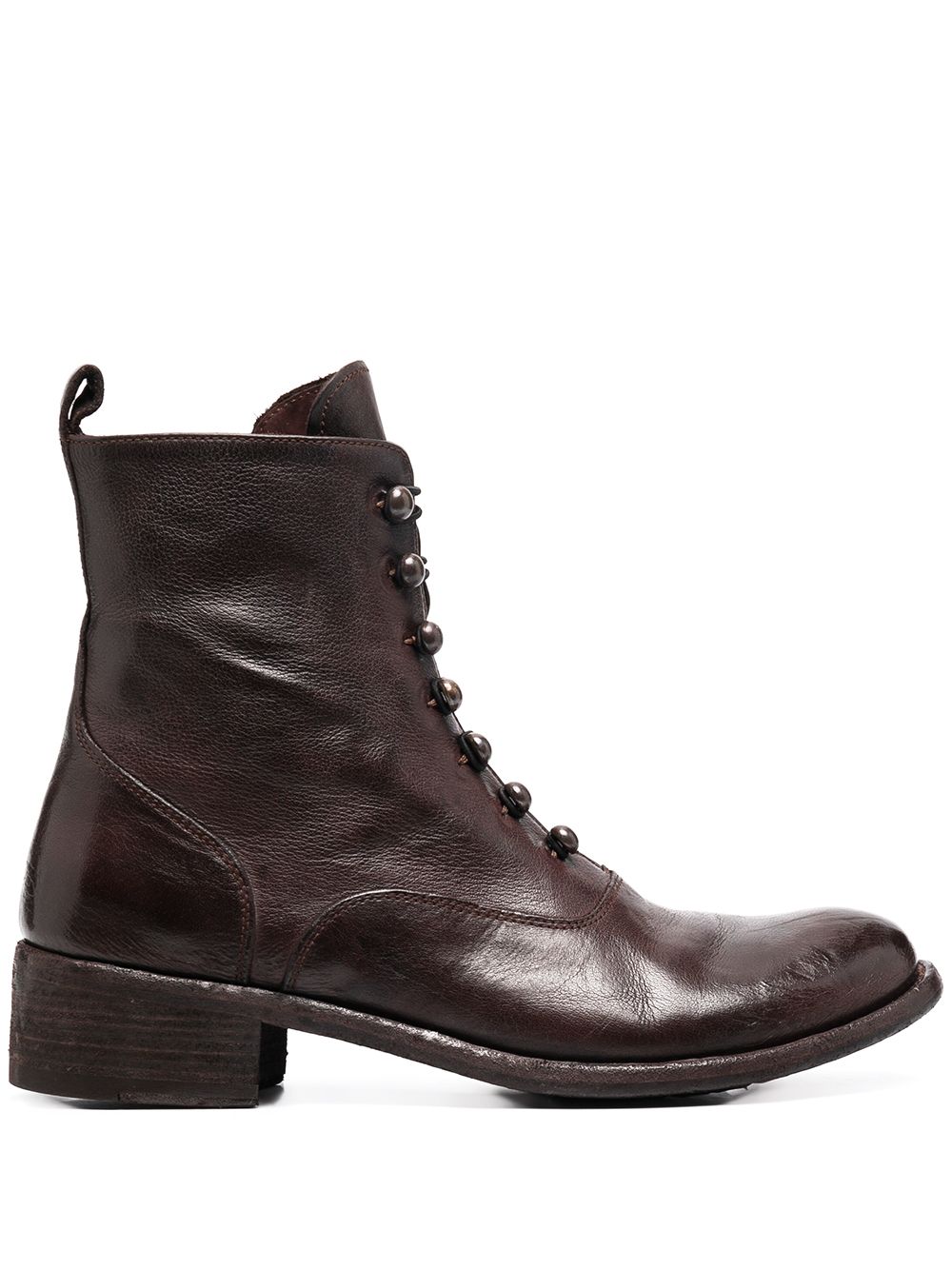 Officine Creative Lison 系带及踝靴 - 褐色
