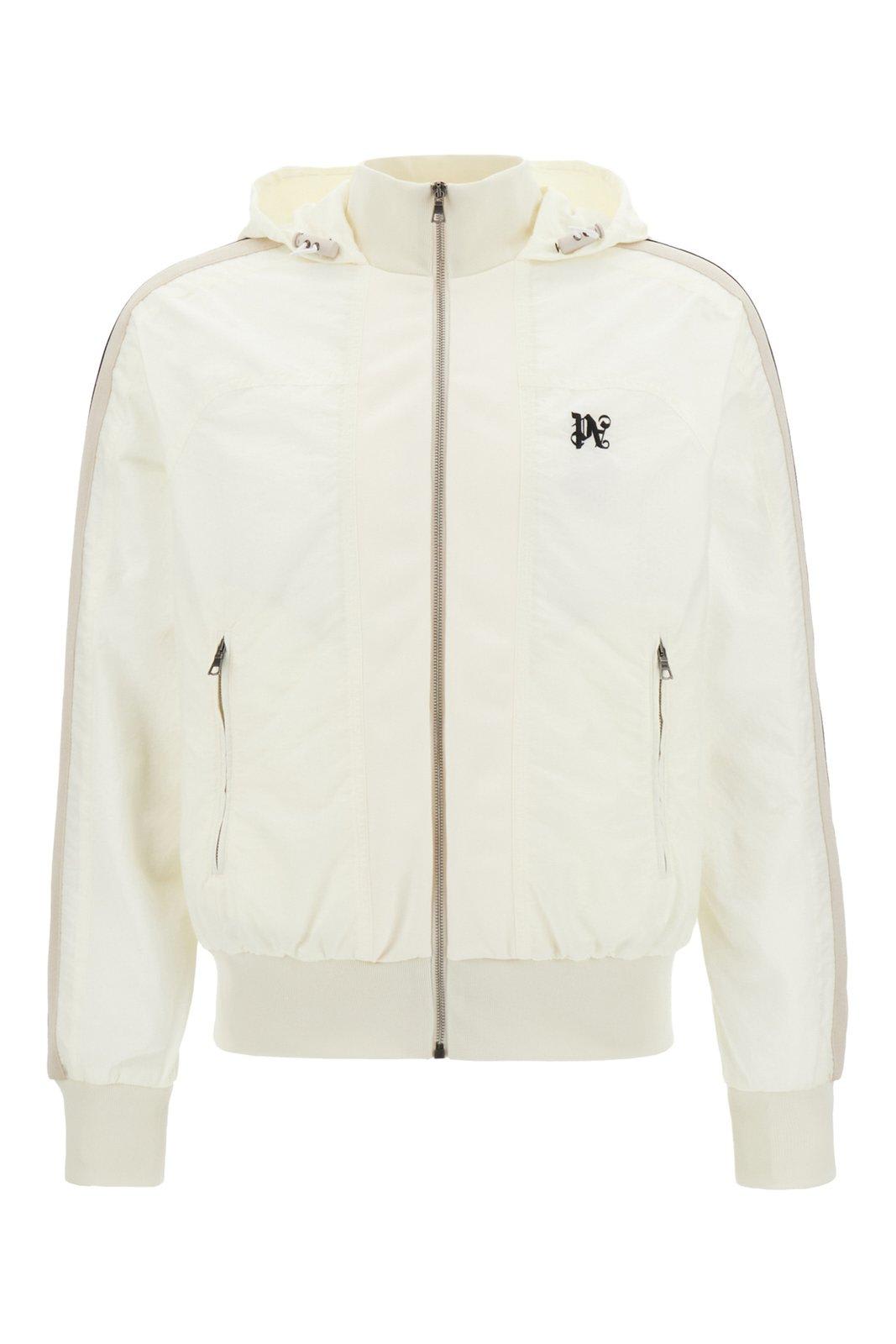 Palm Angels Logo刺绣带帽夹克