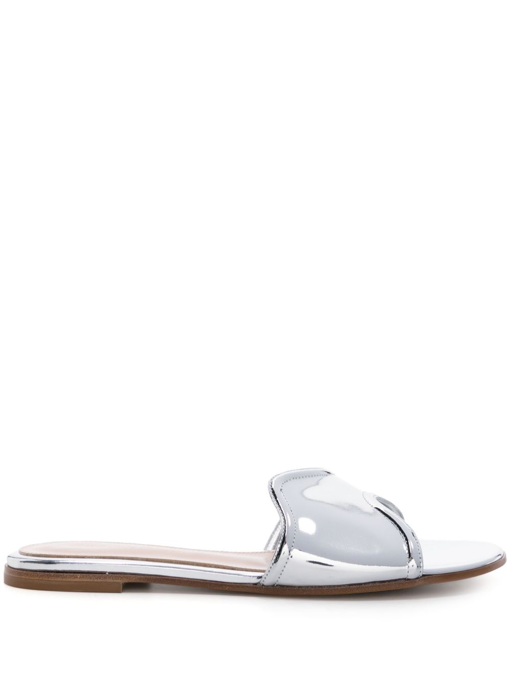Gianvito Rossi Lucrezia 漆皮凉鞋 - 银色