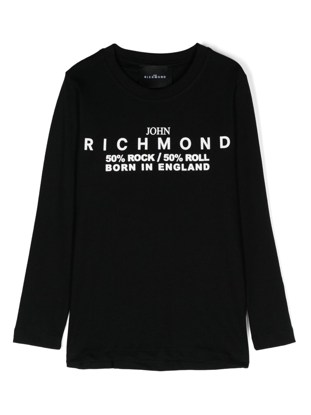 John Richmond Junior logo贴花T恤 - 黑色