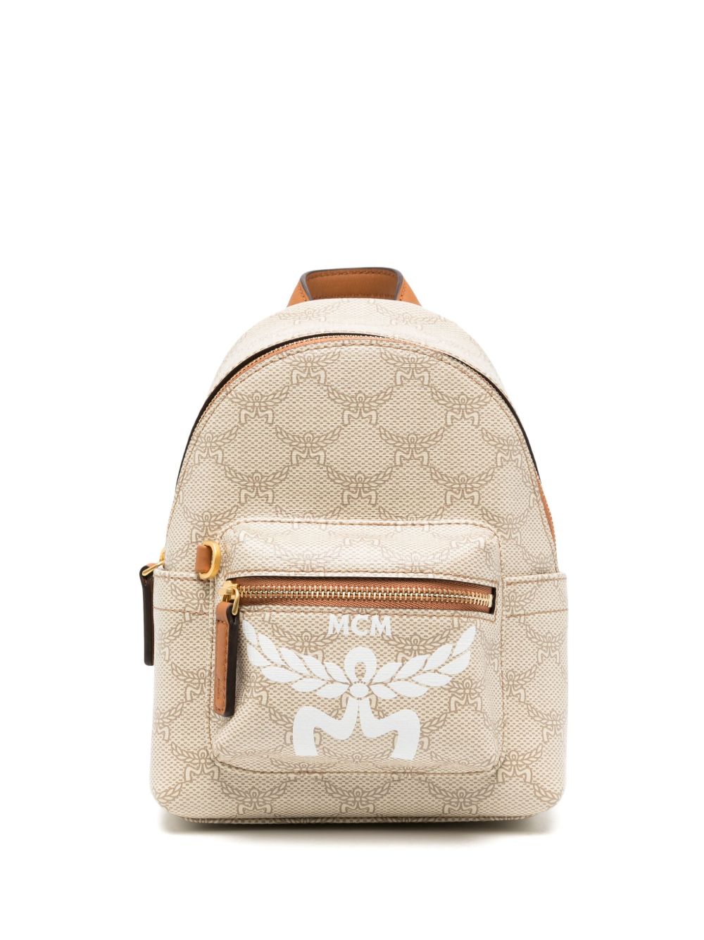 MCM Stark Lauretos 小号经典logo双肩包 - 中性色