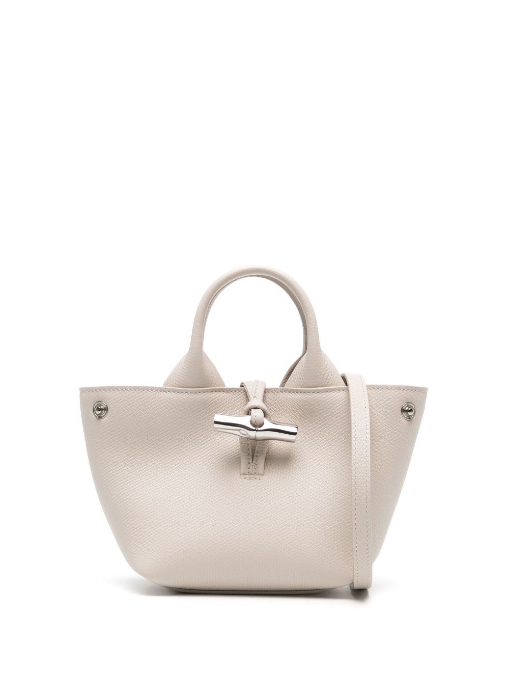 Longchamp Roseau XS 皮质托特包 - 中性色
