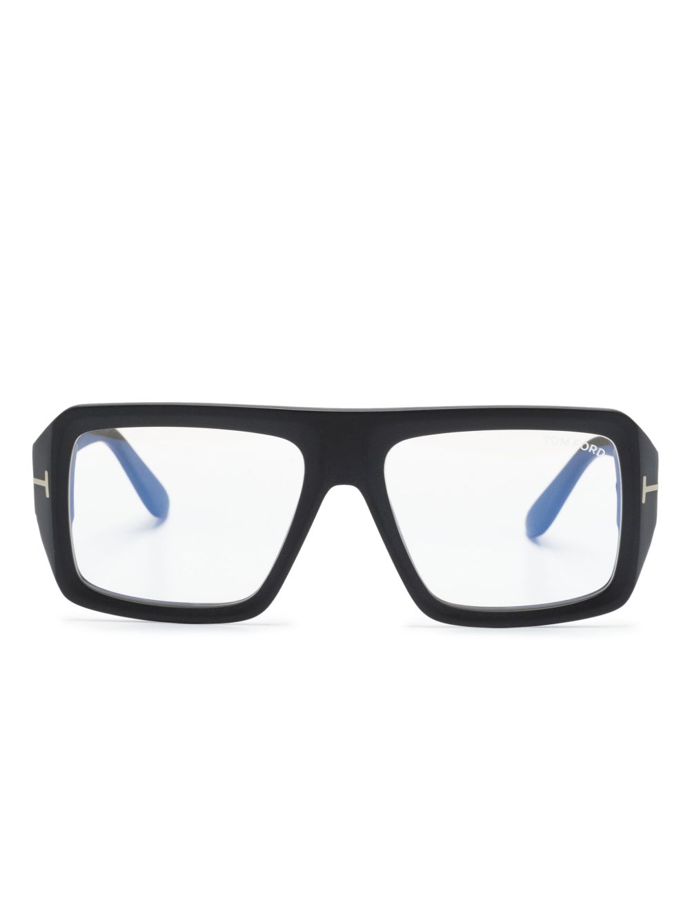TOM FORD Eyewear FT5903B logo雕刻方框眼镜 - 黑色