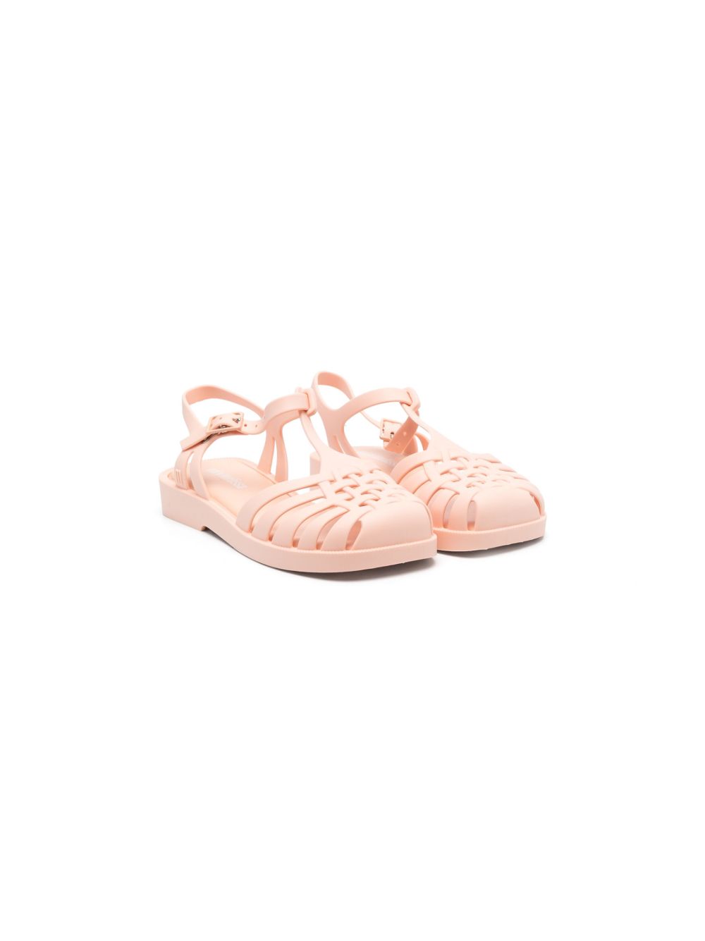 Mini Melissa Aranha 笼形鞋头凉鞋 - 中性色