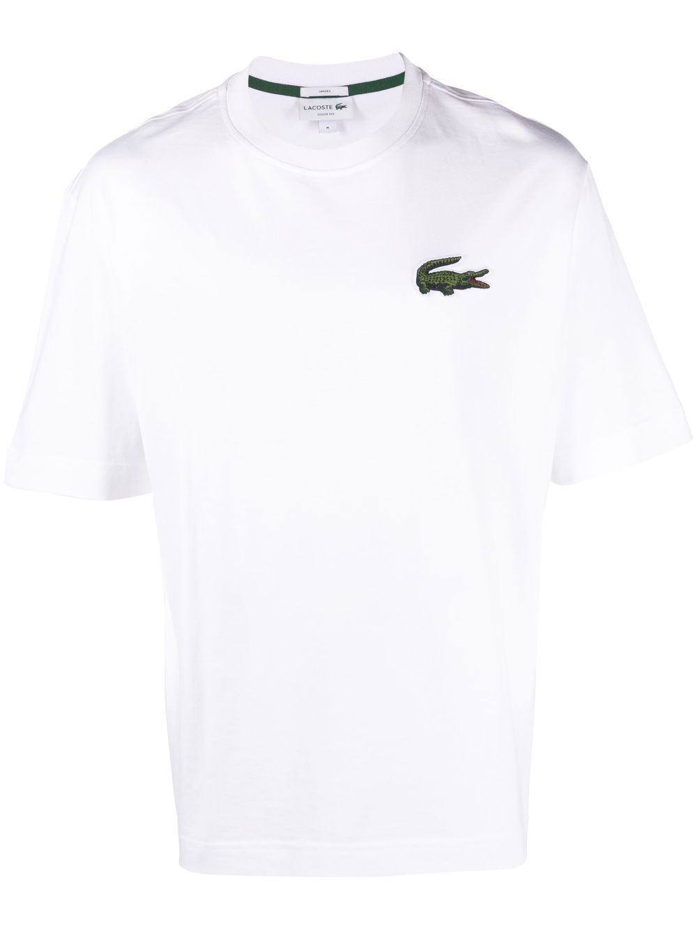 Lacoste logo刺绣圆领T恤 - 白色
