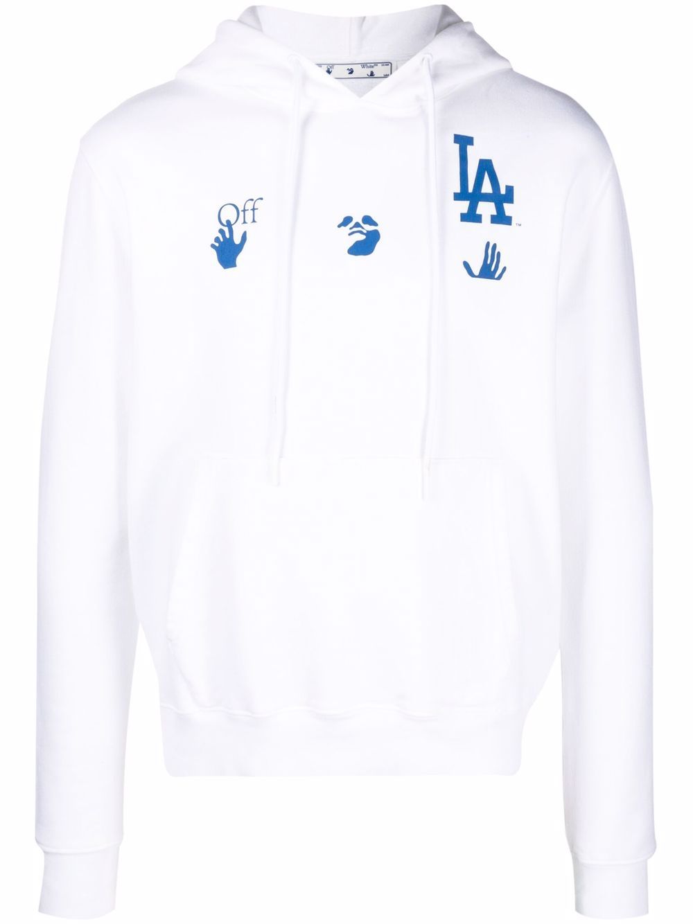 Off-White LA Dodgers logo印花连帽衫 - 白色
