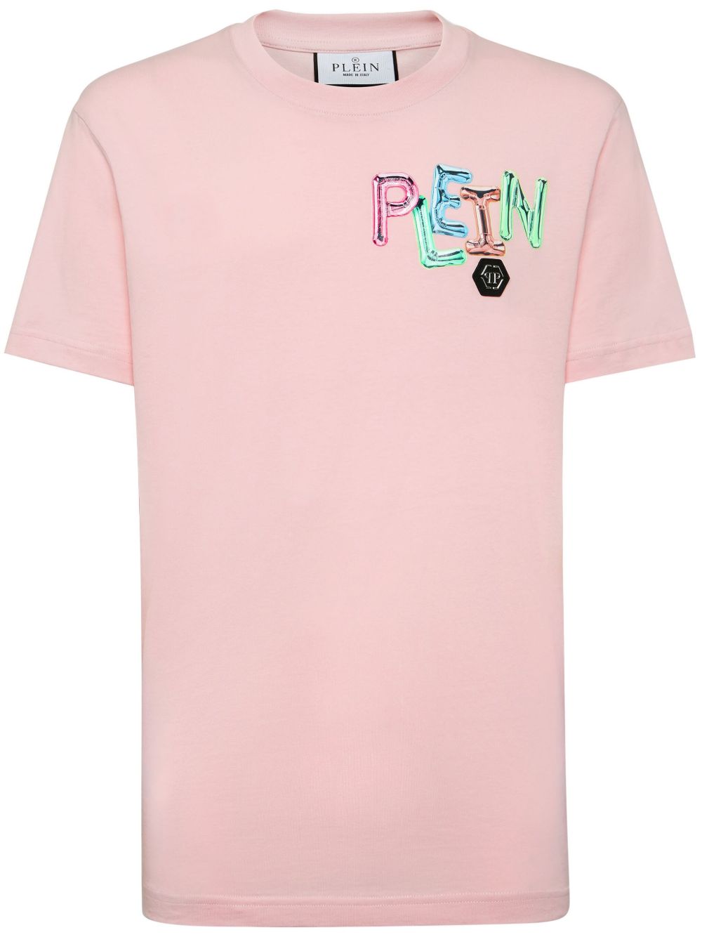 Philipp Plein logo印花棉T恤 - 粉色