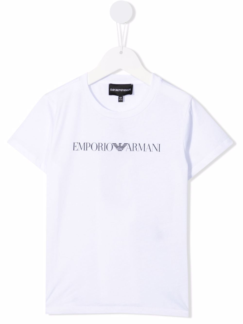 Emporio Armani Kids logo印花T恤 - 白色