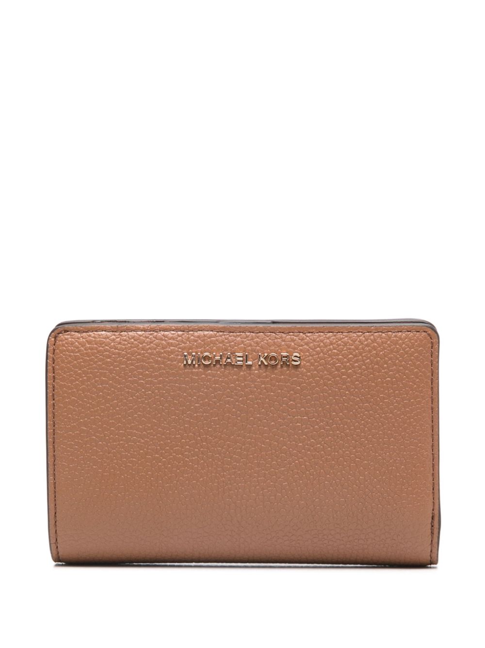 Michael Michael Kors 卵石纹皮质中号钱包 - 褐色