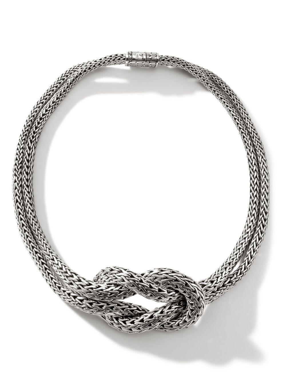 John Hardy Love Knot Graduated 项链 - 银色
