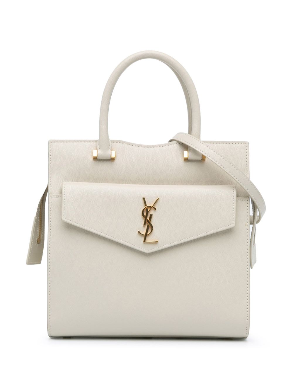 Saint Laurent Pre-Owned Monogram Uptown 小号斜挎包（2020年典藏款） - 白色