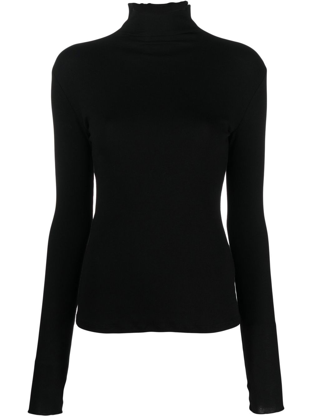 Filippa K 罗纹针织高领上衣 - 黑色