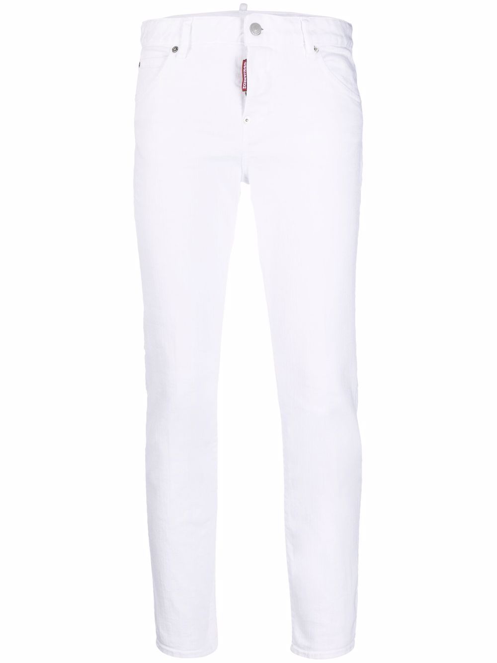 DSQUARED2 D2次方 低腰紧身牛仔裤 - 白色