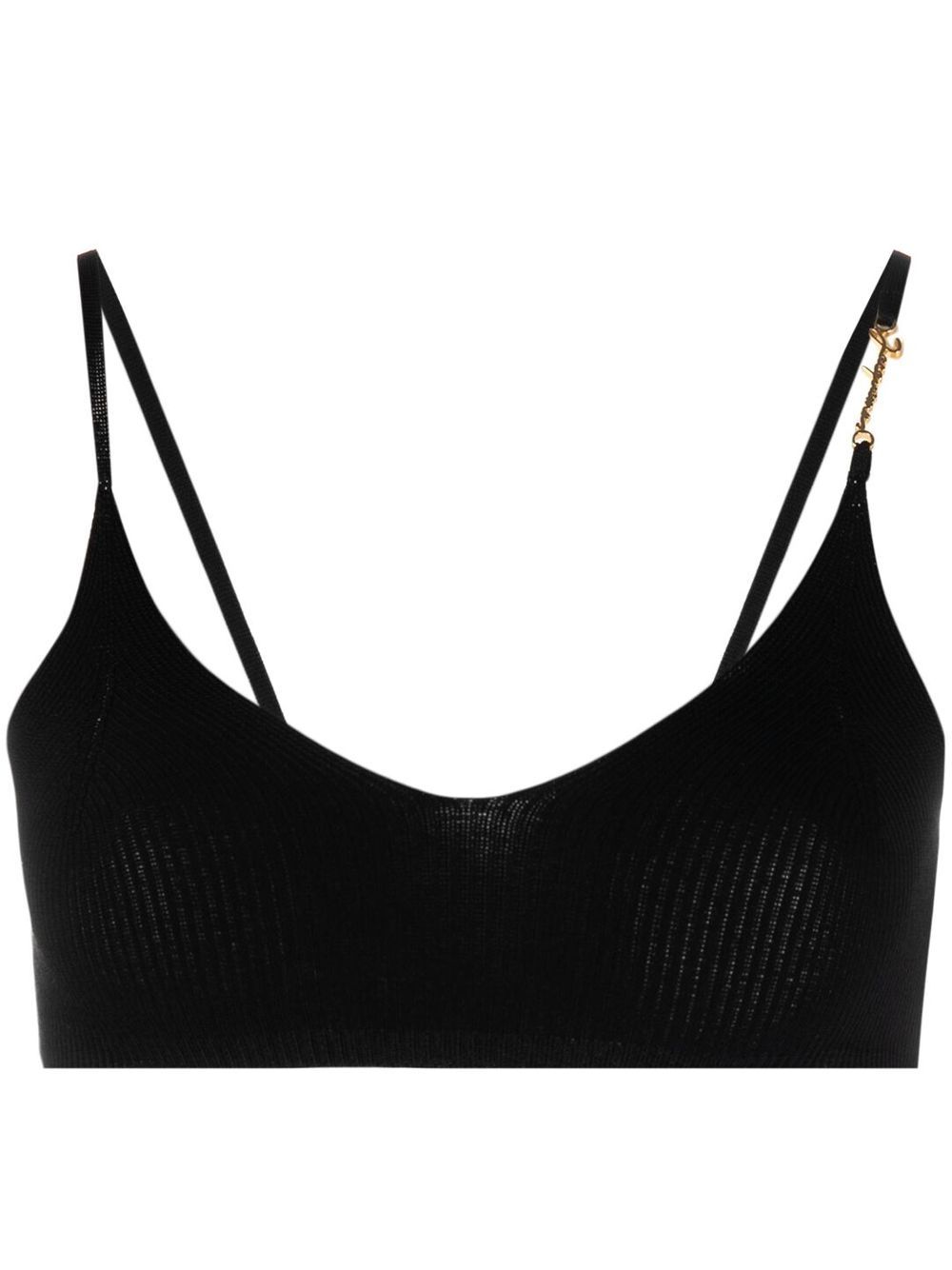 Jacquemus Le Bandeau Pralu 针织文胸 - 黑色