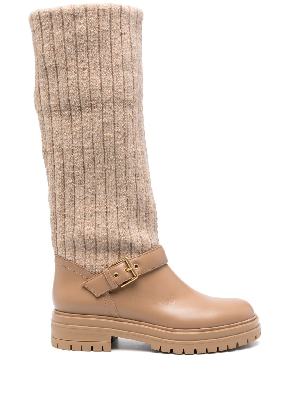 Gianvito Rossi Thurso 及膝靴 - 褐色